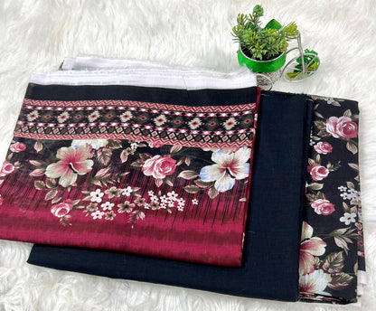sahara lawn suit 3pc print