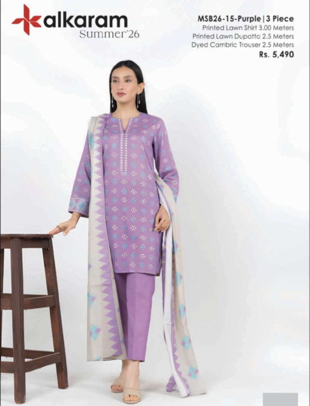 alkaram by taiba noor 3pc lawn