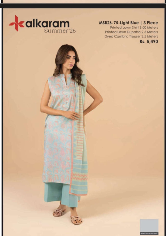 alkaram by taiba noor 3pc lawn