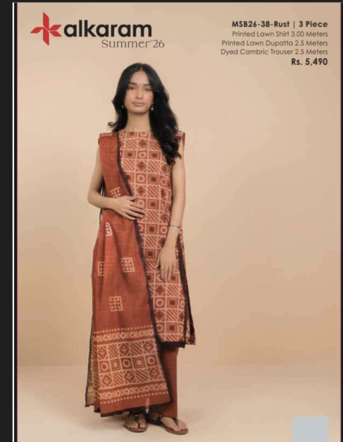 alkaram by taiba noor 3pc lawn