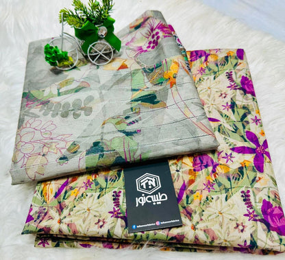 Taiba noor 3pc lawn all over