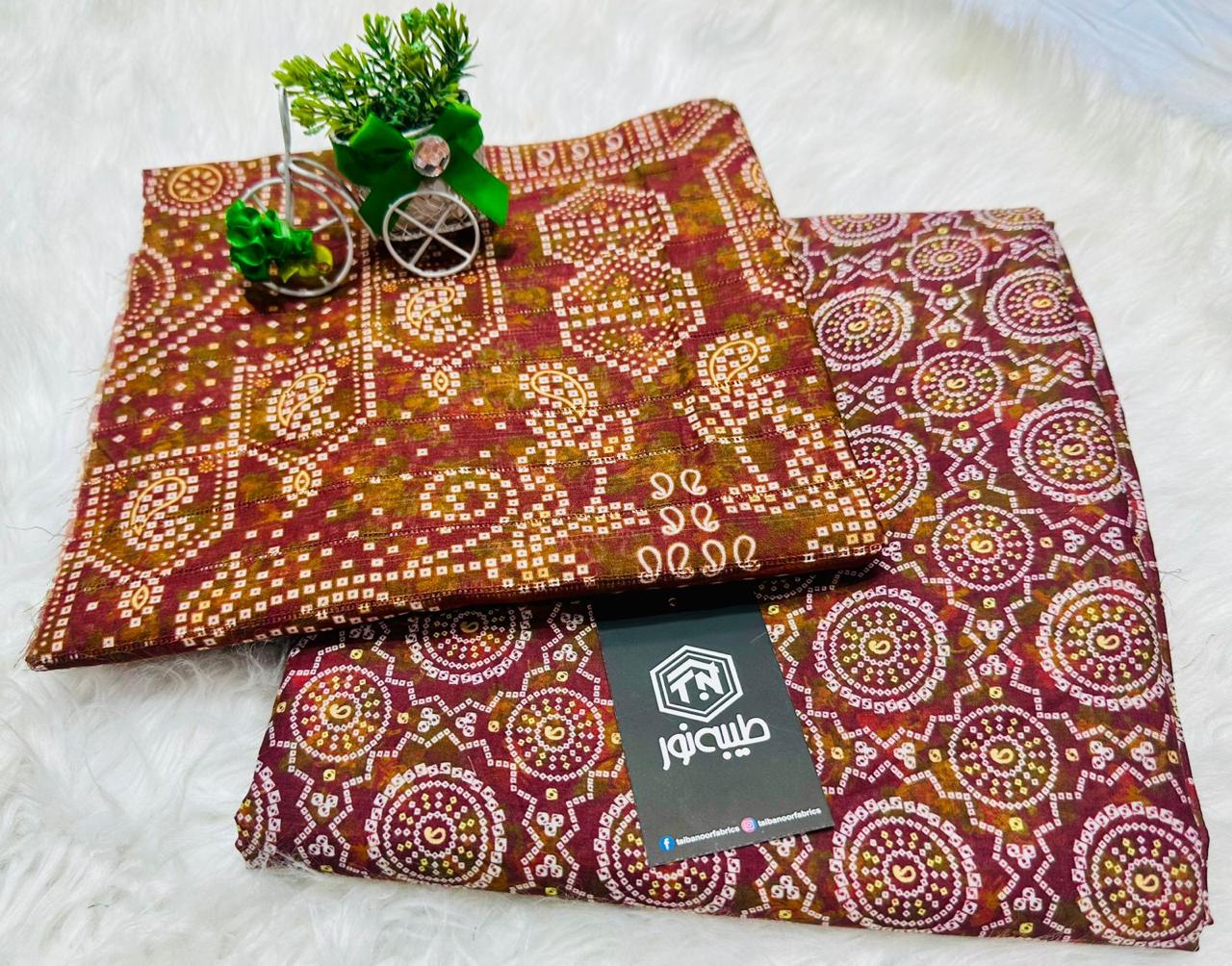 Taiba noor 3pc lawn all over