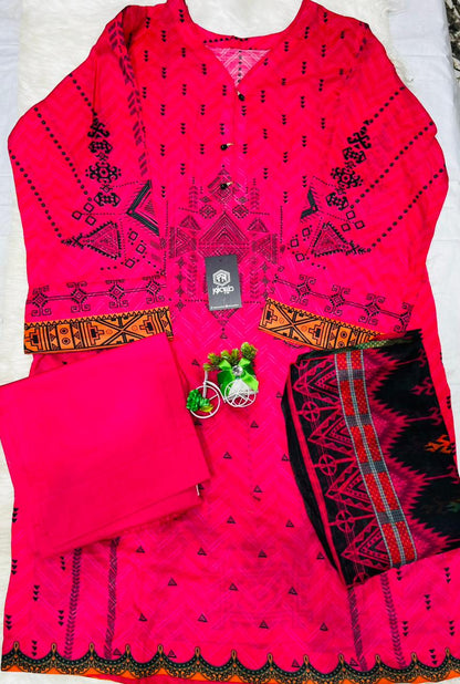Taiba noor stitche 3pc lawn
