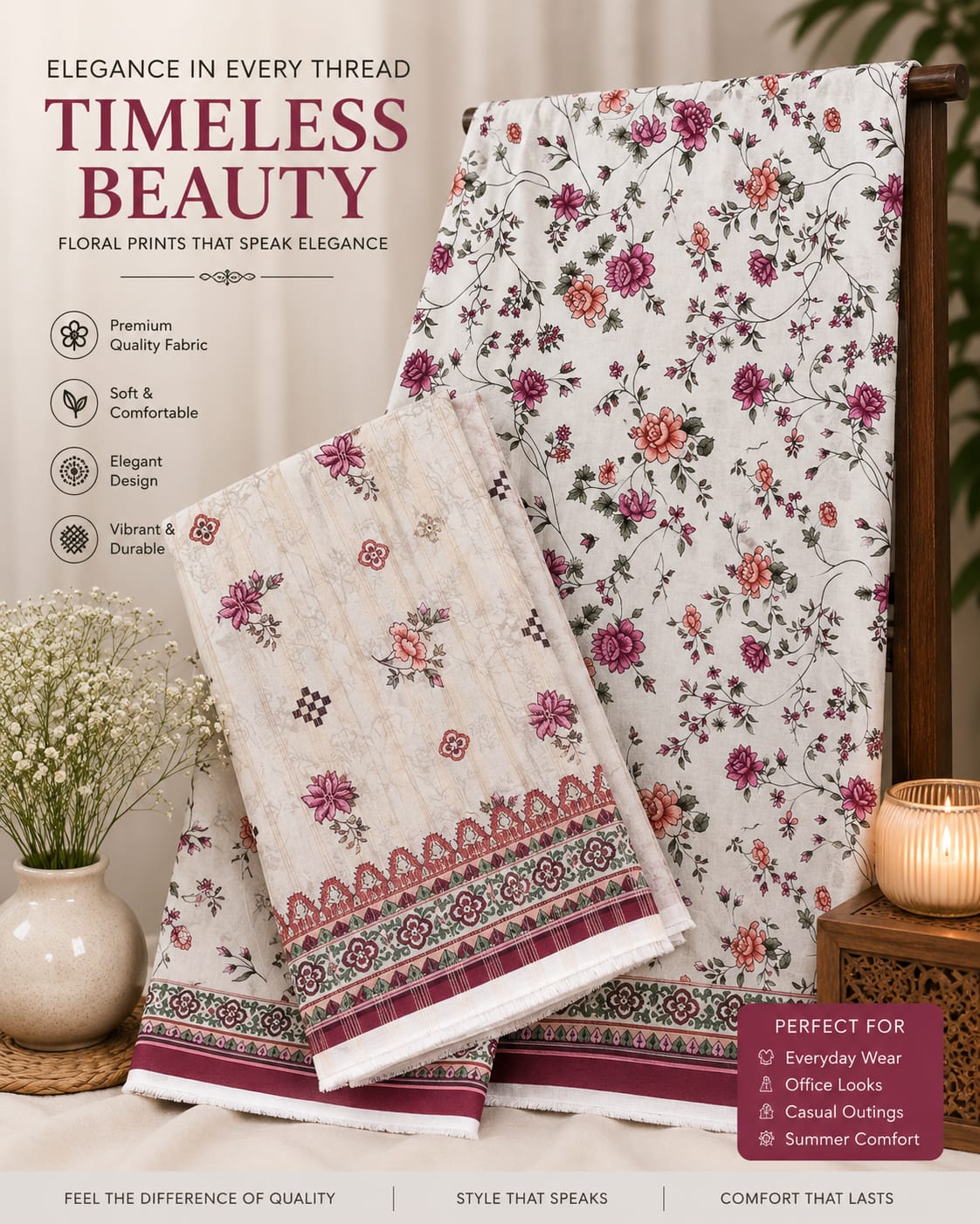 TAIBA NOOR 3PC LAWN ALL OVER