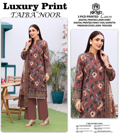 TAIBA NOOR 3PC LAWN PRINTED