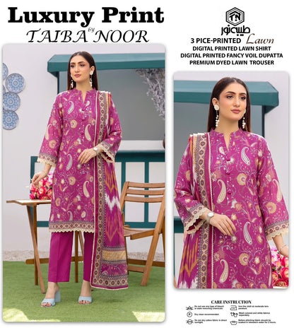 TAIBA NOOR 3PC LAWN PRINTED