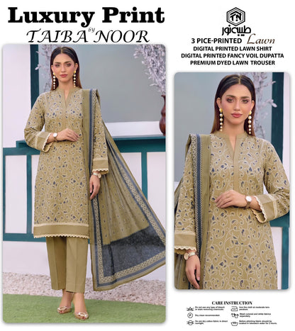 TAIBA NOOR 3PC LAWN PRINTED