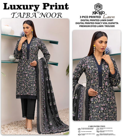 TAIBA NOOR 3PC LAWN PRINTED