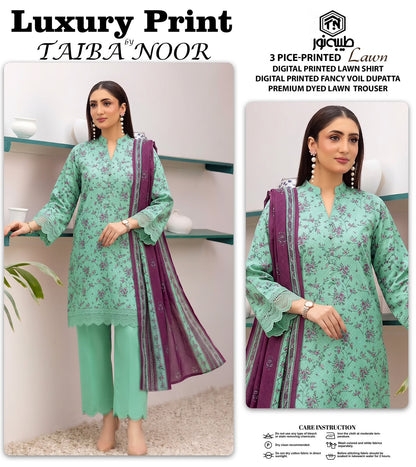 TAIBA NOOR 3PC LAWN PRINTED