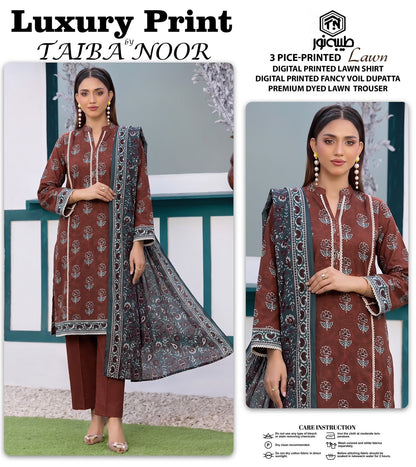TAIBA NOOR 3PC LAWN PRINTED