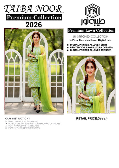 TAIBA NOOR LAWN 3PC ALL OVER
