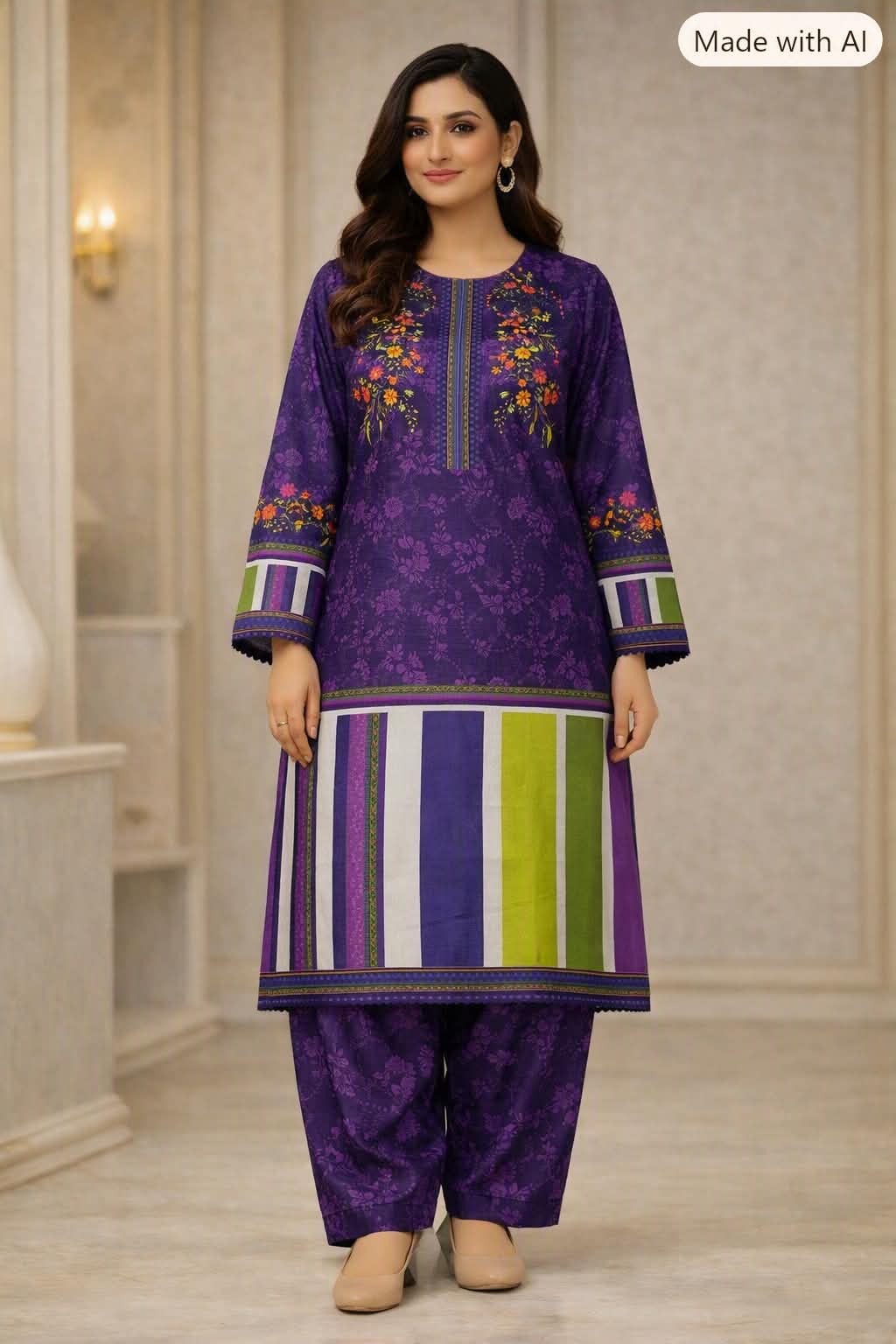 2PC LAWN BY BONANZA & KHADI