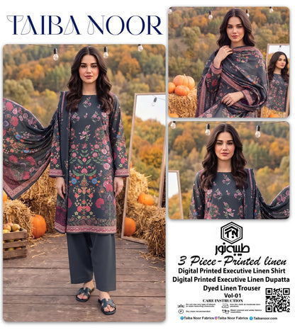 TAIBA NOOR 3PC LINEN
