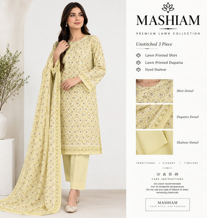 3PC LAWN BY TAIBA NOOR