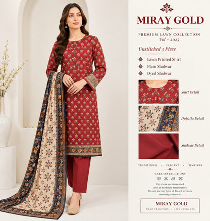 3PC LAWN BY TAIBA NOOR