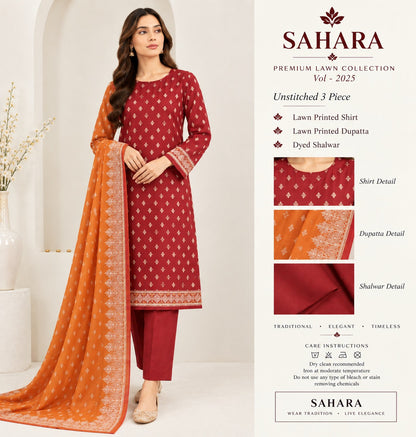 3PC LAWN BY TAIBA NOOR
