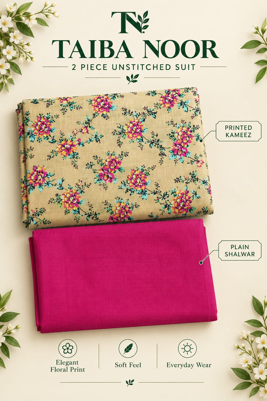 2PC KHADAR BY TAIBA NOOR