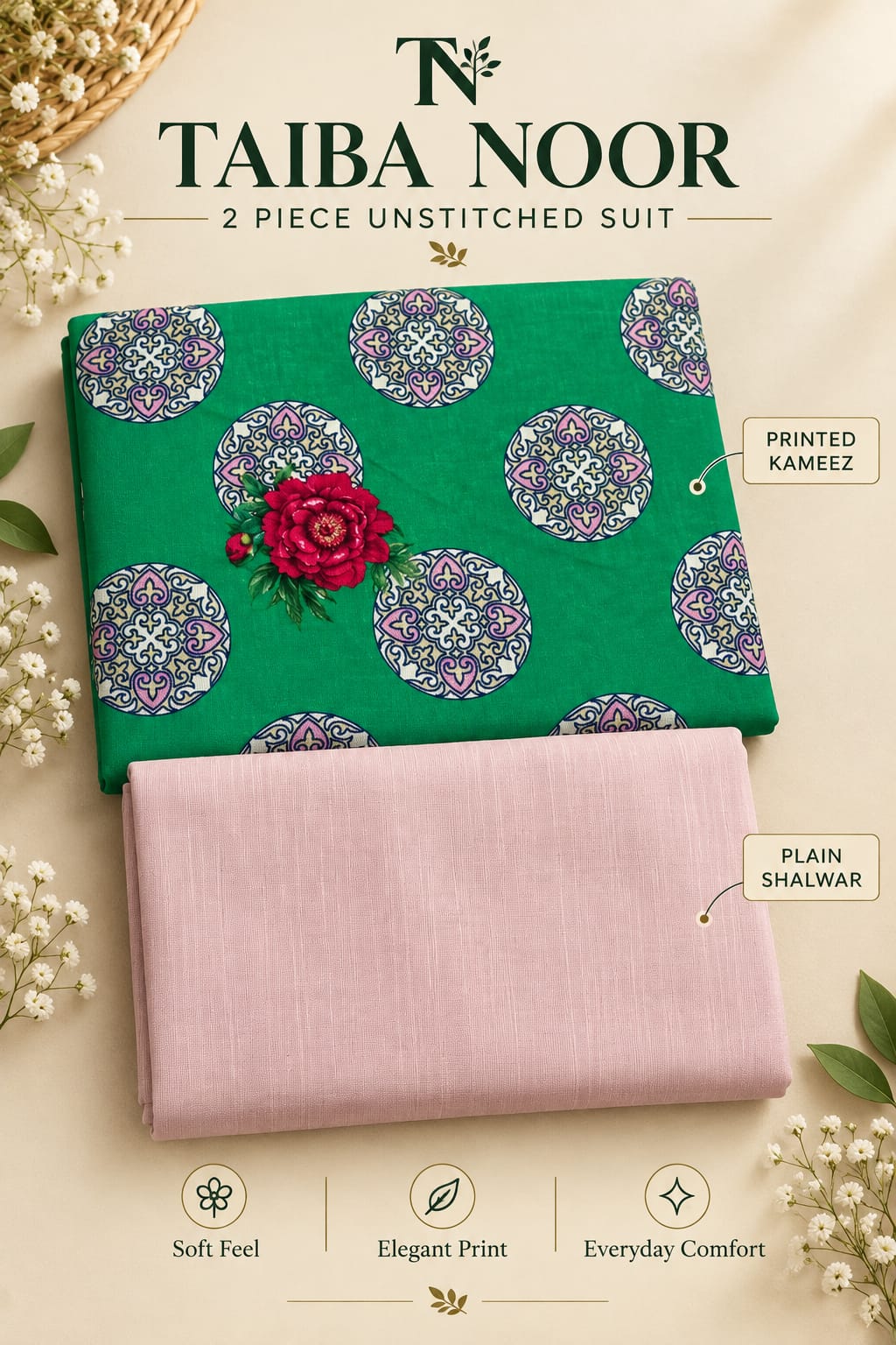 2PC KHADAR BY TAIBA NOOR