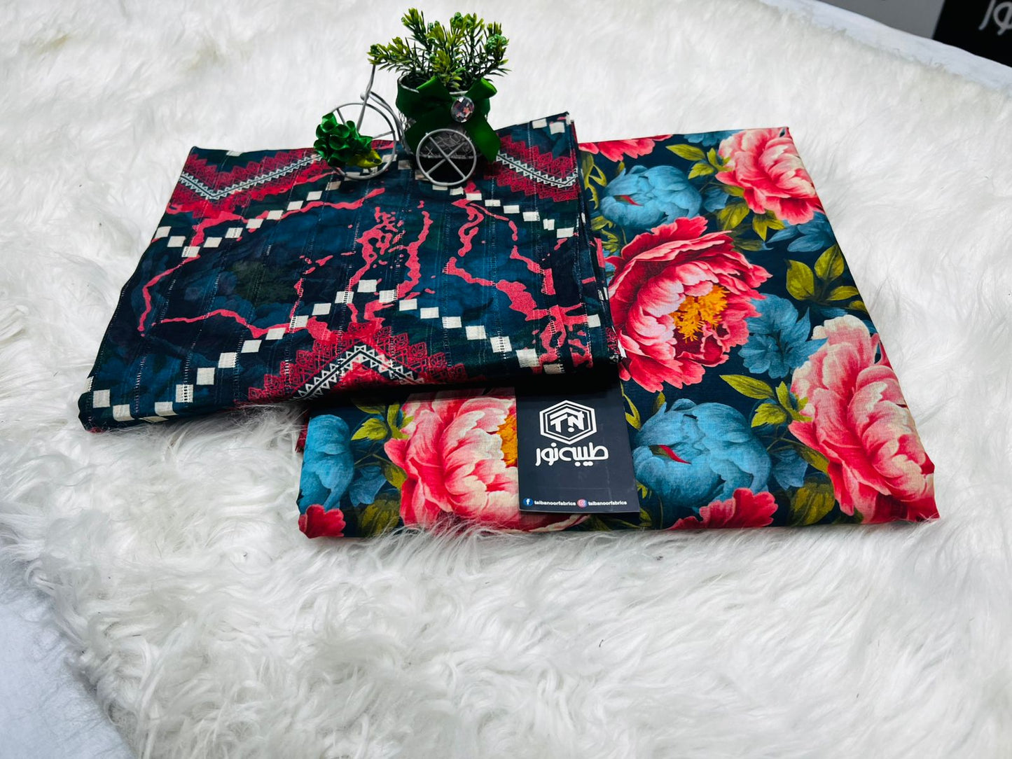 Taiba noor 3pc lawn all over