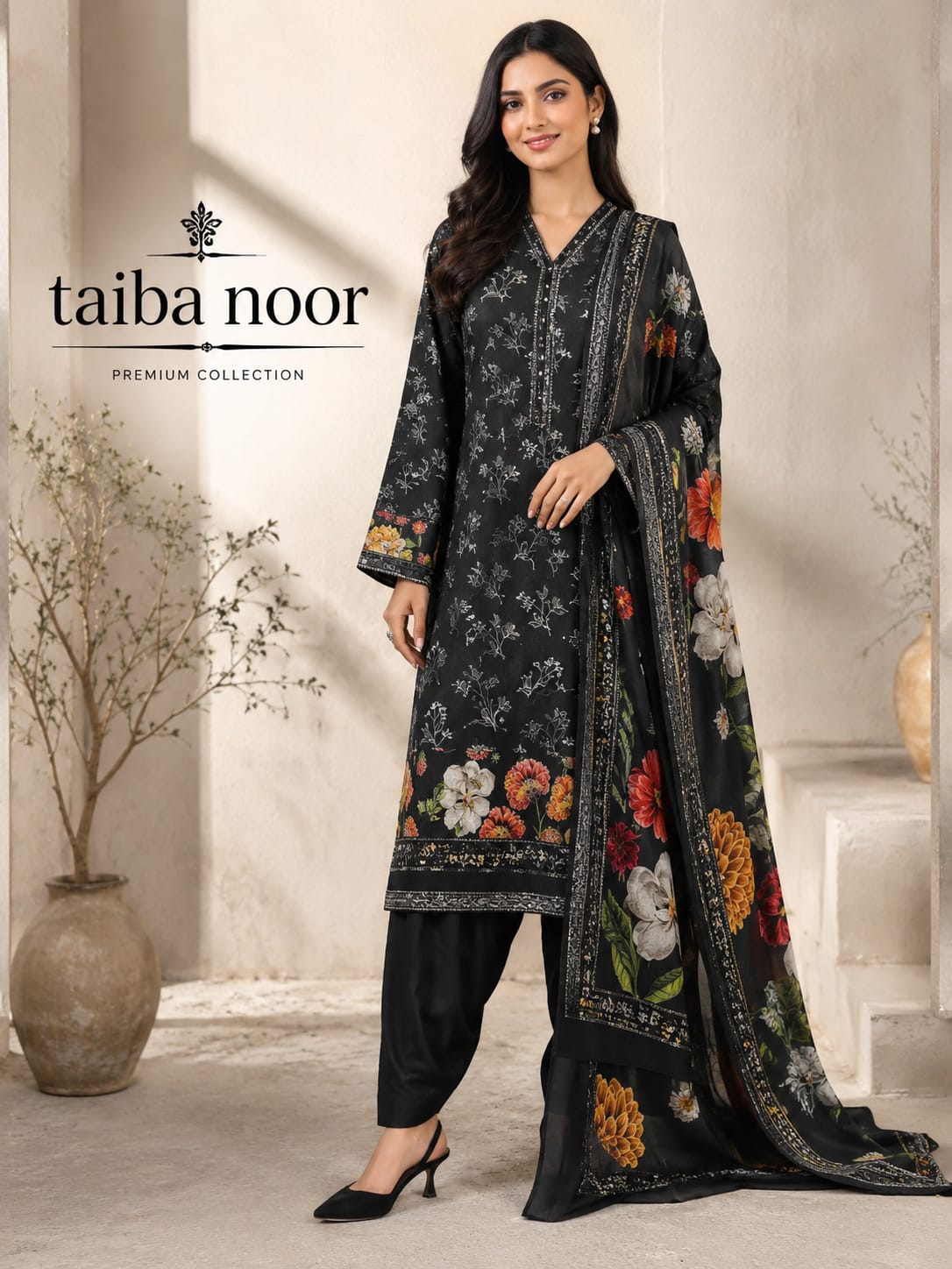 Ego 3pc lawn printed