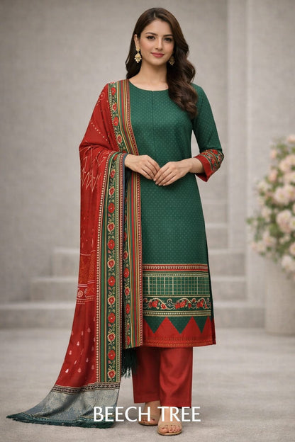 Beech tree by taiba noor 3pc printed Lawn