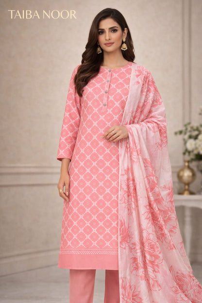 Ego 3pc lawn printed