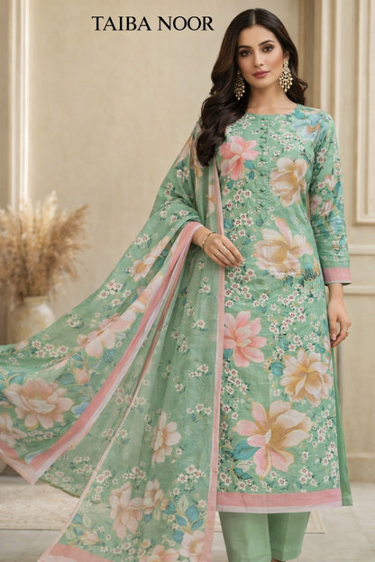 Ego 3pc lawn printed