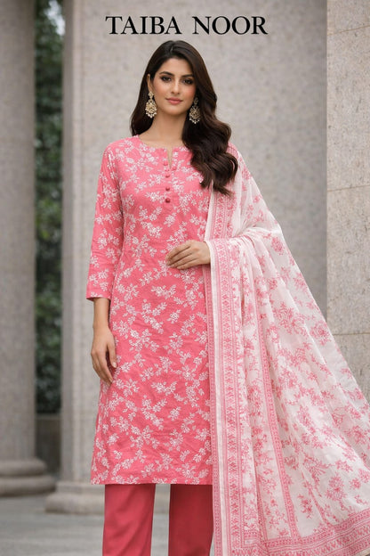 Ego 3pc lawn printed
