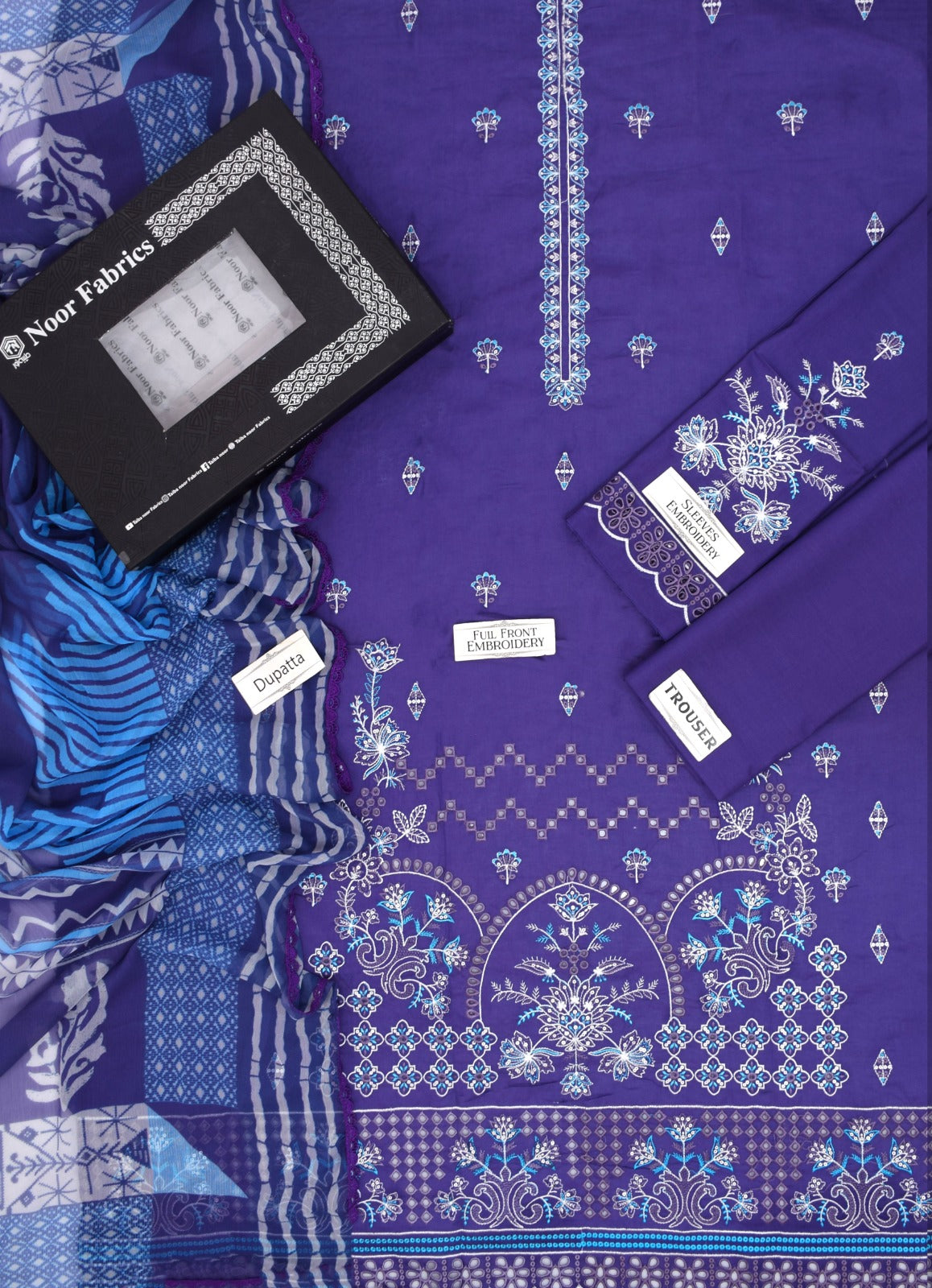 TAIBA NOOR 3PC LAWN EMB SUIT