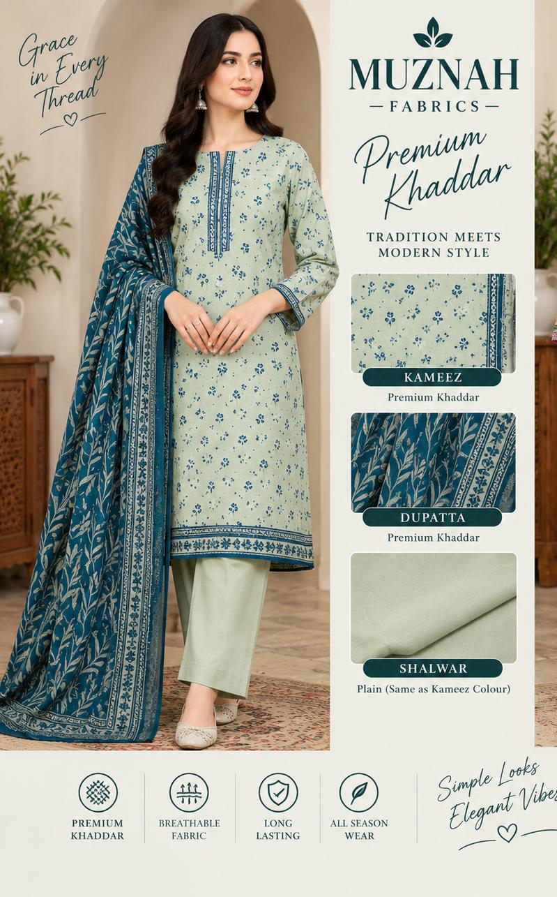 3PC KHADAR BY TAIBA NOOR